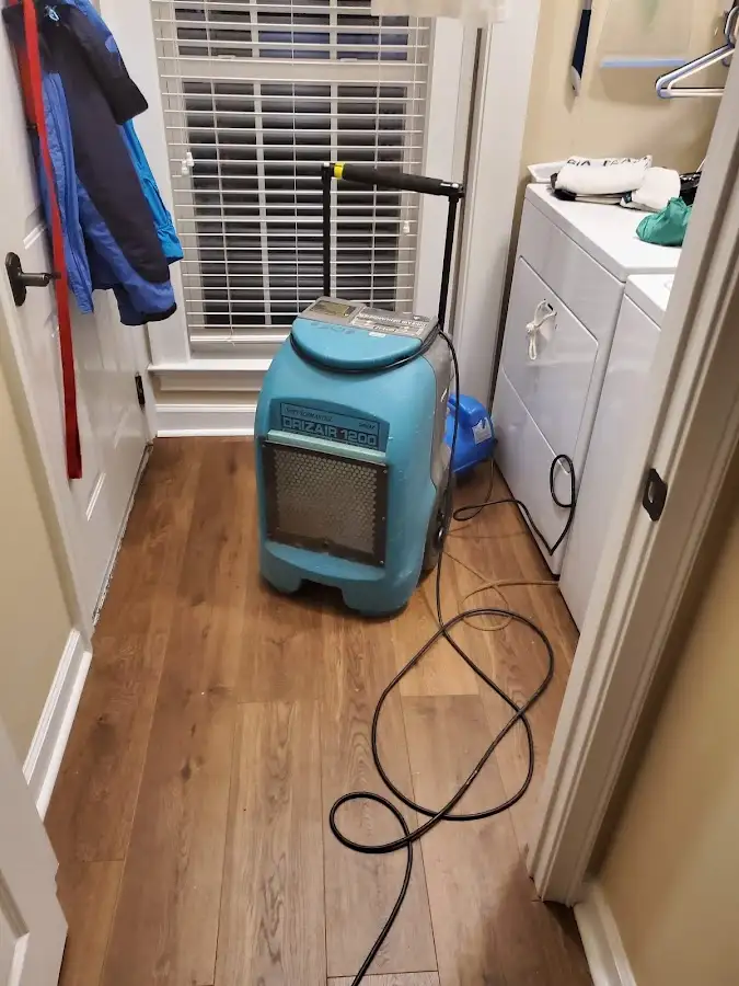 Commercial dehumidifier deployed for Flood Damage Cleanup in Homer